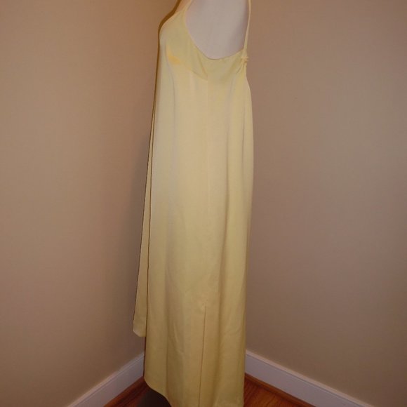 NWT CLUB MONACO Sarana Tie-back Slip Cocktail Summer Open Back Sexy Dress Yellow - Picture 5 of 8